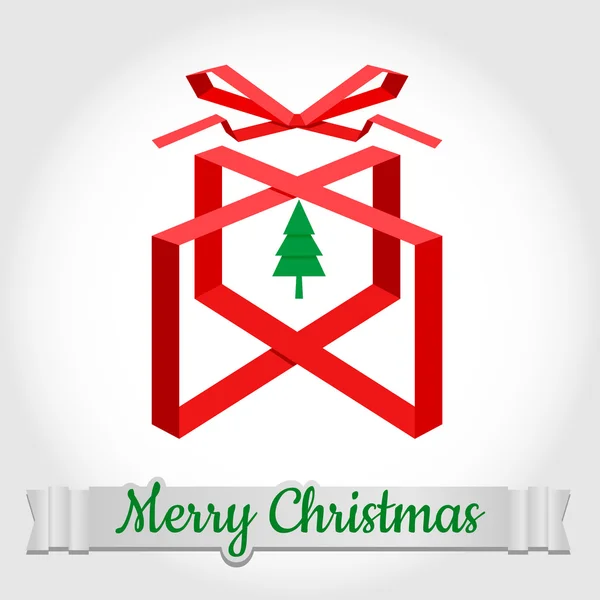 Feliz diseño de símbolo de Navidad con texto — Archivo Imágenes Vectoriales