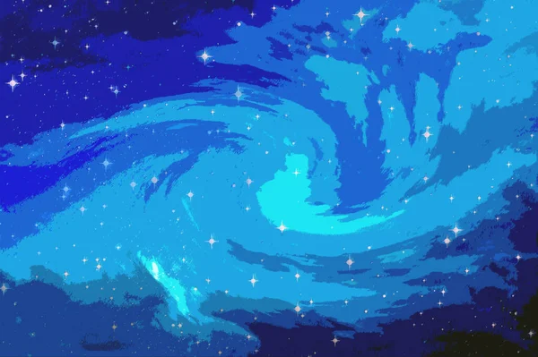 概要雲の波を持つ星空 — ストック写真