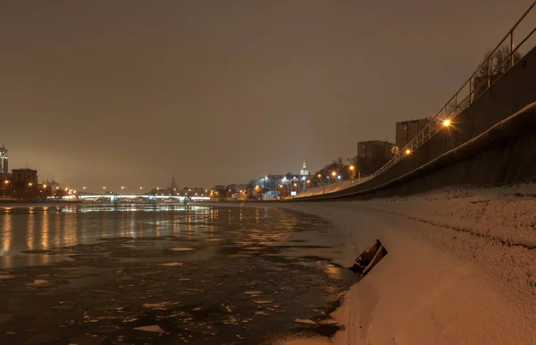 Moskvaflodens Vinterstrand — Stockfoto