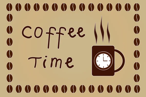 Έννοια ώρα διάλειμμα για καφέ — Διανυσματικό Αρχείο