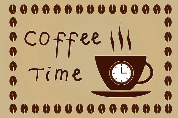 Έννοια ώρα διάλειμμα για καφέ — Διανυσματικό Αρχείο