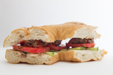 Tavuklu sandviç yakın çekim