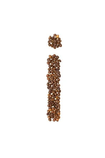 Letra i de granos de café — Foto de Stock
