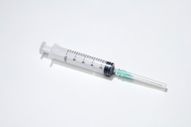 beyaz izole tek 10 ml şırınga