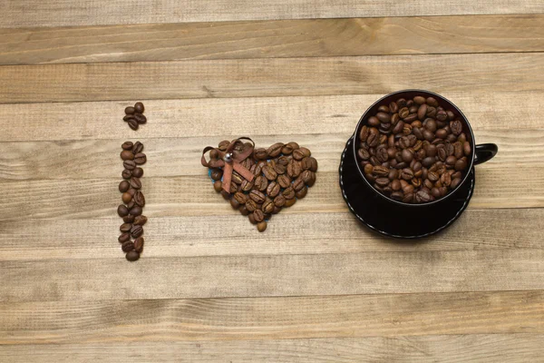 Me encanta el concepto de café — Foto de Stock