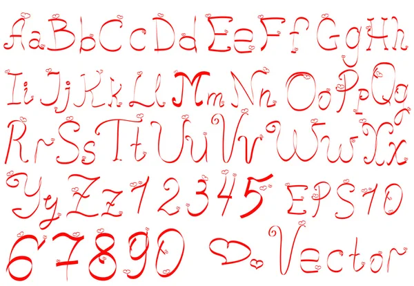 Vector mano dibujar elegante alfabeto Inglés — Archivo Imágenes Vectoriales