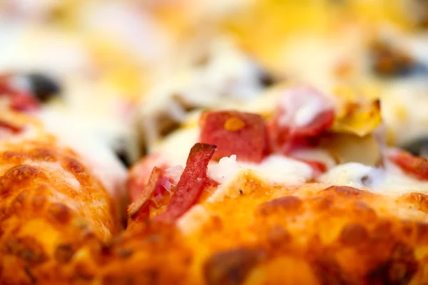 Pizza closeup oudoor