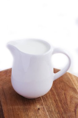 Kahvaltı için süt. Kırsal tarzda. Boşluğu kopyala.