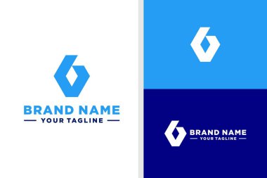 B harfi logo Dijital Jeometri Yapılabilir