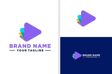 Kitap çalma logosu teknografik verimlilik