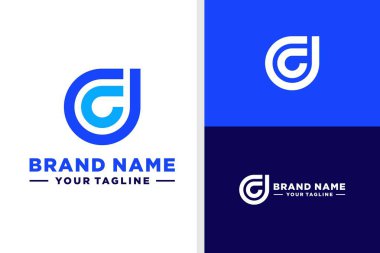 DG logosu Jeometri Çizgisi Düzenlenebilir