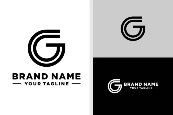 Lettre Logo Monogramme Ligne Éditable — Image vectorielle