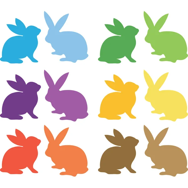 Easter Bunny Silhouette collections — Stock Vector