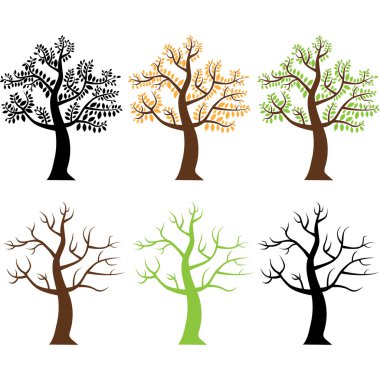 Ağaç siluet ayarla