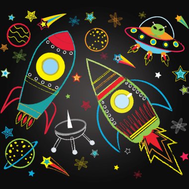 Kara tahta uzay seti