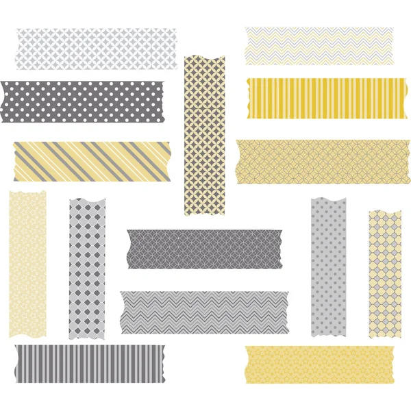 Washi bant grafik. Washitape küçük Art.Scrapbook Element.Vector illüstrasyon.
