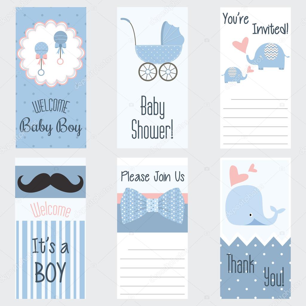 Baby Shower Invitation Card.It's a Boy.Baby Shower Greeting Card.Baby