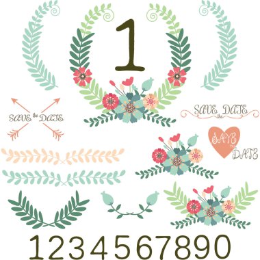 Düğün Floral, Vintage çiçekler, Masa kartı, çelenk, defne koleksiyonları