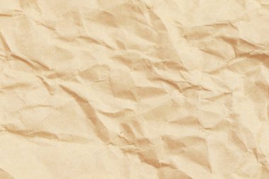 Kahverengi buruşmuş kağıt arkaplan veya doku.
