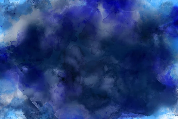Abstract Dark Blue Watercolor Background Space Texts Copy Space — Stock Photo, Image