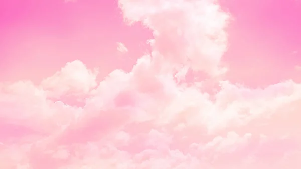 Ciel Rose Avec Fond Nuages Blancs — Photo