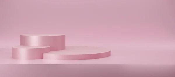 Stüdyo arkaplanı olan soyut pembe ve gradyan ışık arkaplanı. 3D görüntüleme pembe boş ekran ya da ürün göstermek için temiz oda. Podyum gösterisi ya da vitrin için minimalist bir model. 3 Boyutlu Hazırlama.