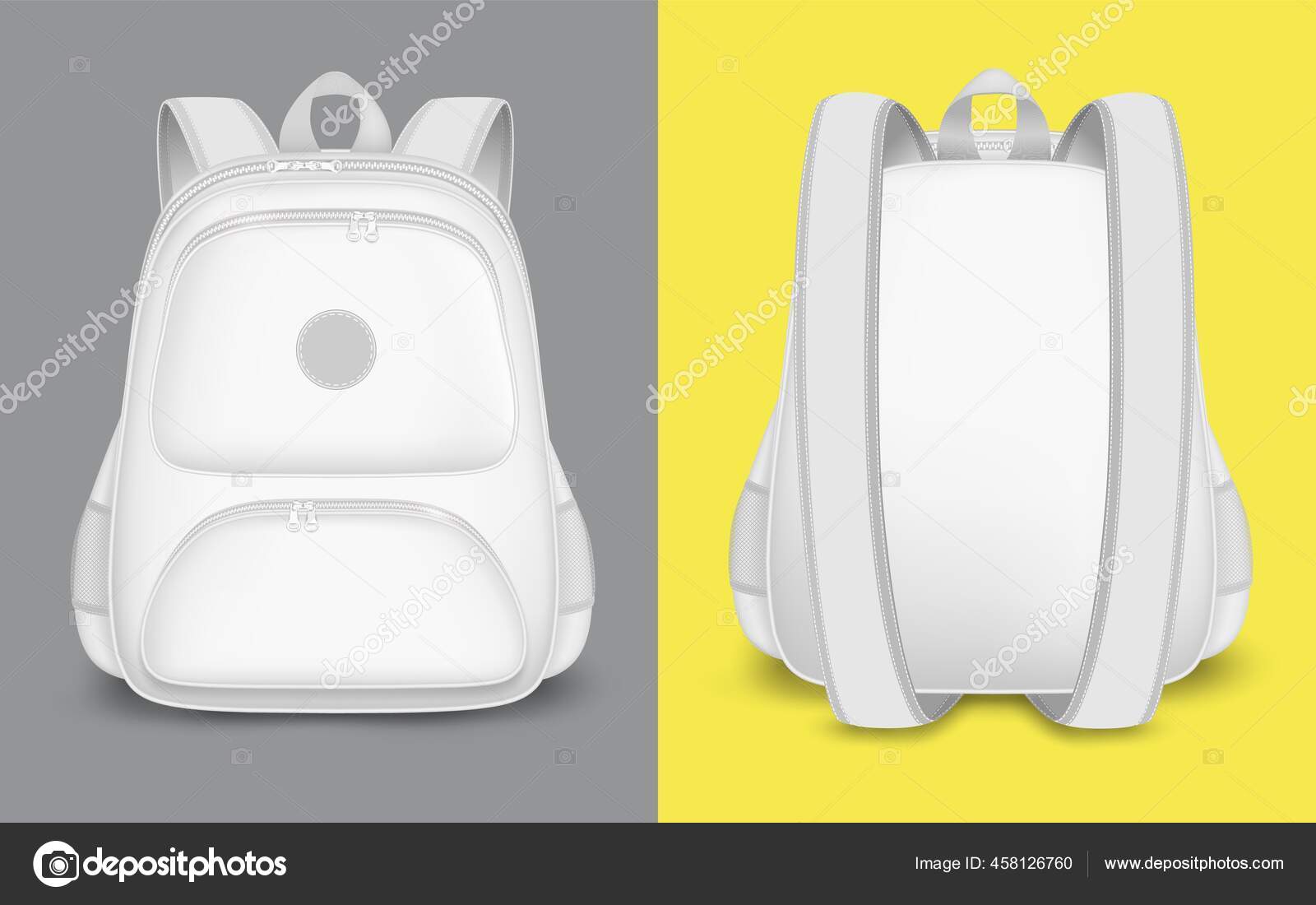 Download Himpunan Mockup Ransel Ilustrasi Terisolasi Vektor Tas Sekolah Kulit Putih Yang Realistis Ransel Wisata Olahraga Stok Vektor C Siberianart 458126760