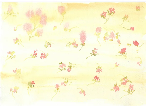 Blume Blüte Aquarell Hintergrund — Stockvektor