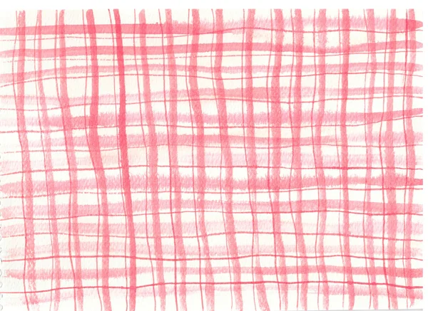Rode lijn lattice aquarel achtergrond — Stockvector