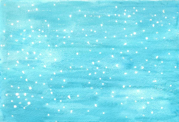 Azul claro nieva acuarela fondo — Vector de stock