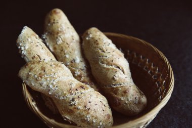 ev yapımı ekmek tahıl tam görme topuz