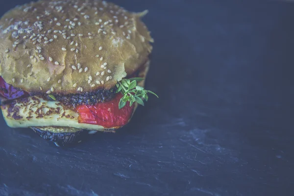 Hambúrguer vegetariano caseiro — Fotografia de Stock