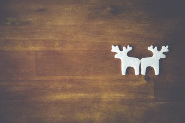 Ren geyiği süslemeleri Noel hissettim