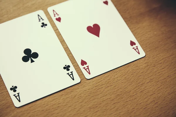 Texas Hold'em Poker oyunu tehlike — Stok fotoğraf