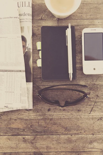 Neourban hipster office desktop — Stock Photo, Image