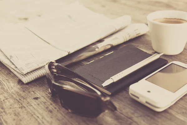 Neourban hipster office desktop — Stock Photo, Image