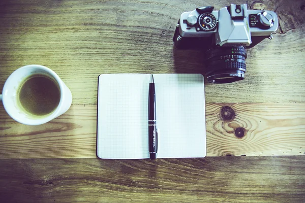 Neourban hipster office desktop — Stock Photo, Image