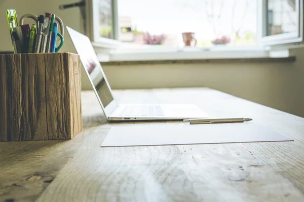 Neourban hipster office desktop — Stock Photo, Image