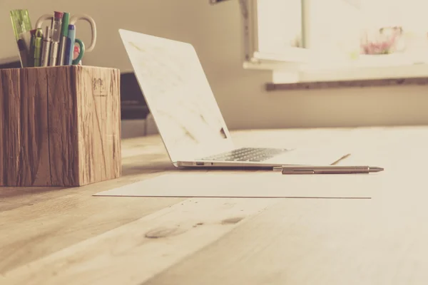 Neourban hipster office desktop — Stock Photo, Image