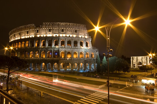 Rome Coliseum by night