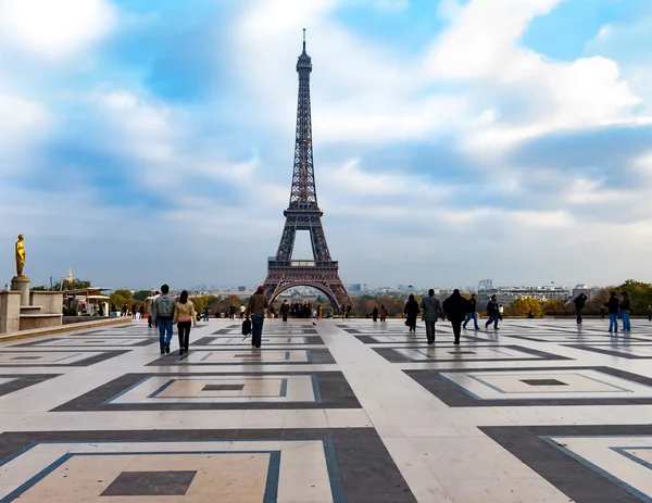 De toren van Eiffel, Parijs van het Palais de Chaillot — Stockfoto