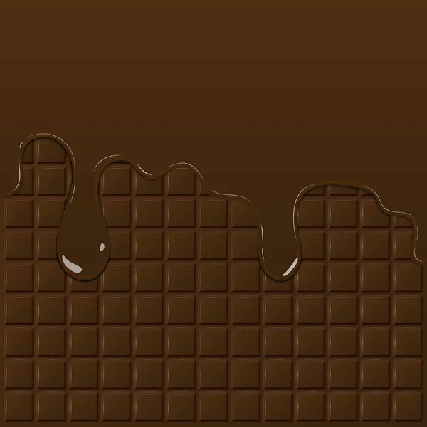 Modèle Chocolat Noir Chocolat Goutte Goutte Illustration Vectorielle — Image vectorielle