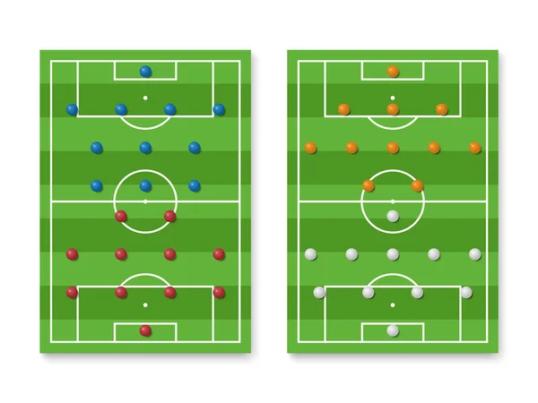 Formation Alignement Football Tactiques Sur Terrain Illustration Vectorielle — Image vectorielle