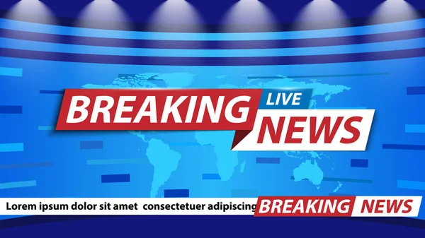 Breaking News Background Τηλεοπτικό Κανάλι Screensaver Ειδήσεις Διανυσματική Απεικόνιση — Διανυσματικό Αρχείο