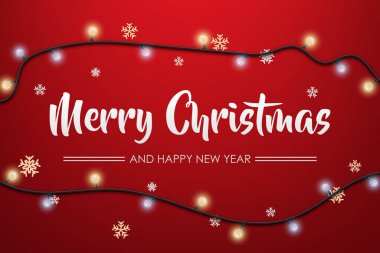 Merry Christmas typography. Xmas calligraphy on white background. Christmas red, lettering. Xmas isolated calligraphy. Banner, postcard, poster design element. Vector illustration