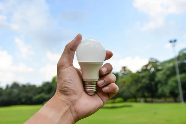 LED Bulb with lighting- The lighting Technol — Stock Photo, Image