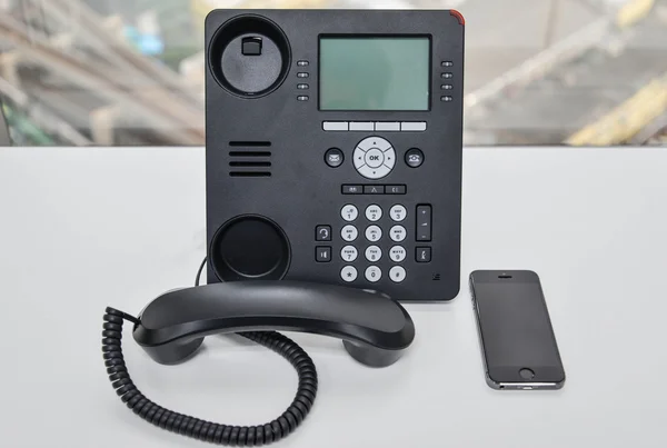 Telefone IP - Nova tecnologia de telefone de escritório — Fotografia de Stock