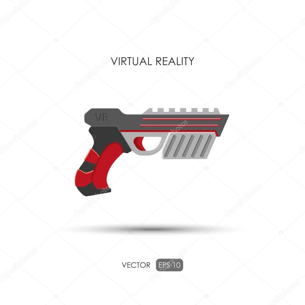 Gun for virtual reality system. Game weapons