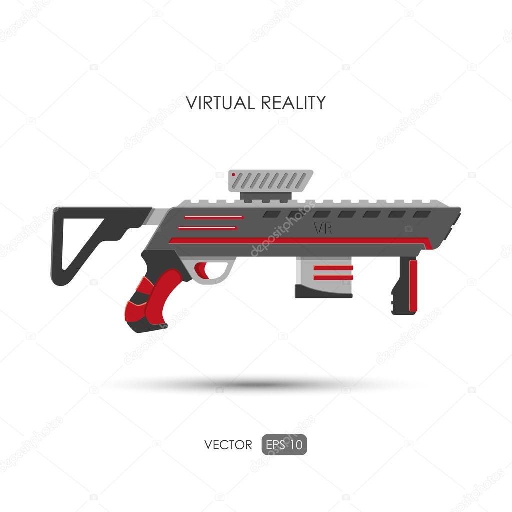 Gun for virtual reality system. Game weapons