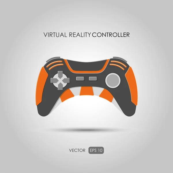 Controlador manual para sistema de realidad virtual sobre fondo gris . — Vector de stock